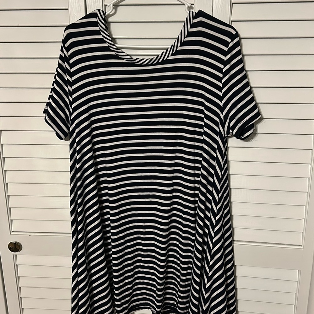 Navy striped dress